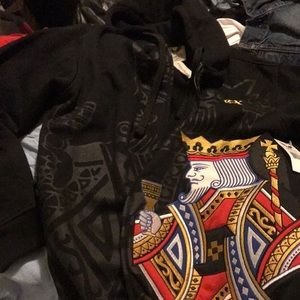 Black monogram Avirex hoody size medium